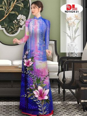 Vải Áo Dài Hoa In 3D AD ND1024 38